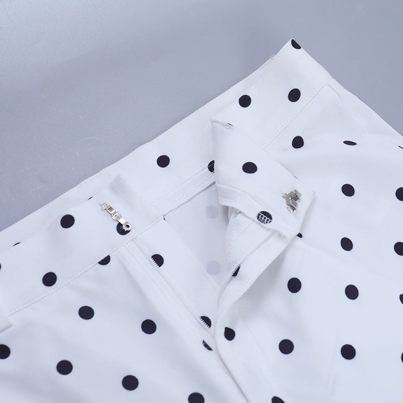Polka Dots Print Sport Seventh Pants SUM JY26051PFO