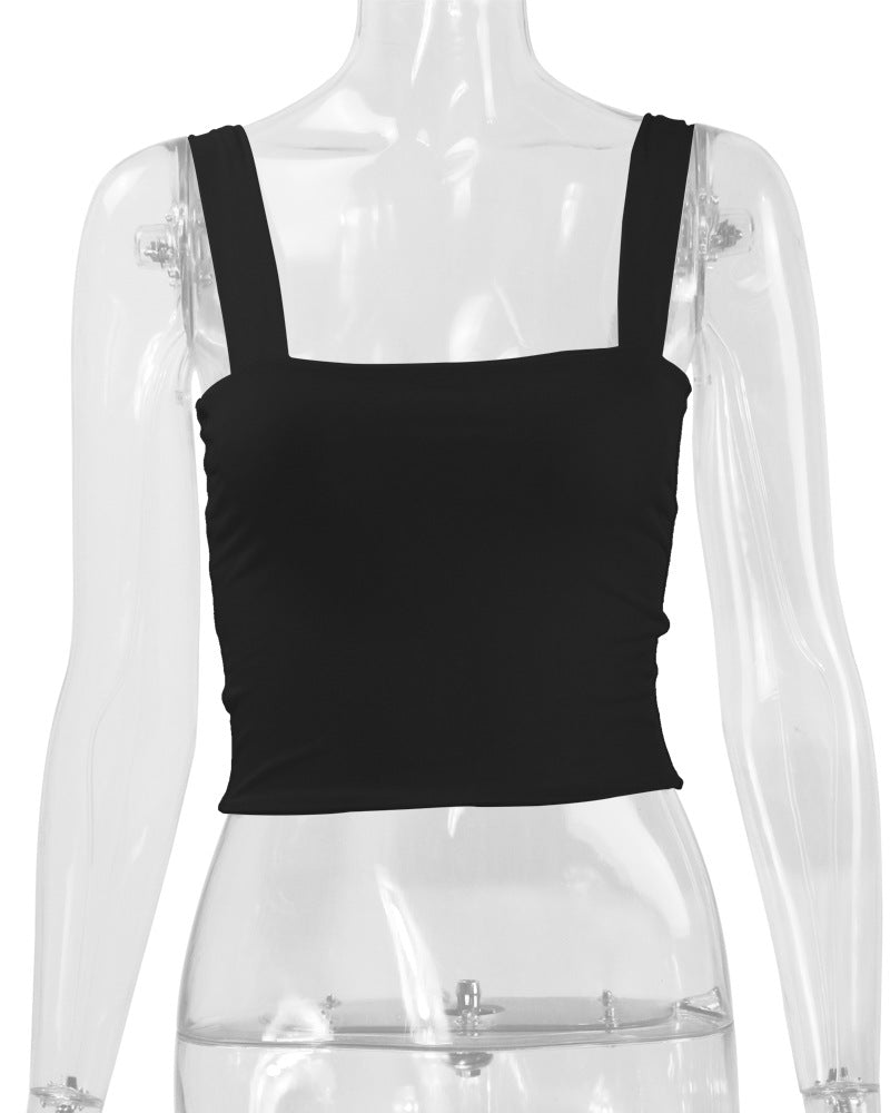 Sexy Solid Color Sleeveless Tank Tops YMYF 0893