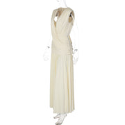 Ruched V Neck Sleeveless Maxi Dress GLAG D6421524H