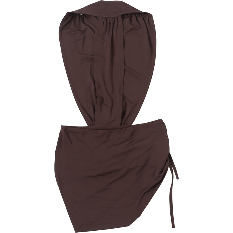 Sexy Deep V Neck Mini Dress XEF K6S13989A