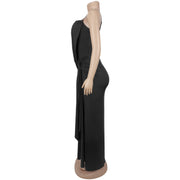 Solid Color High Split Spaghetti Strap Maxi Dress BY 7808
