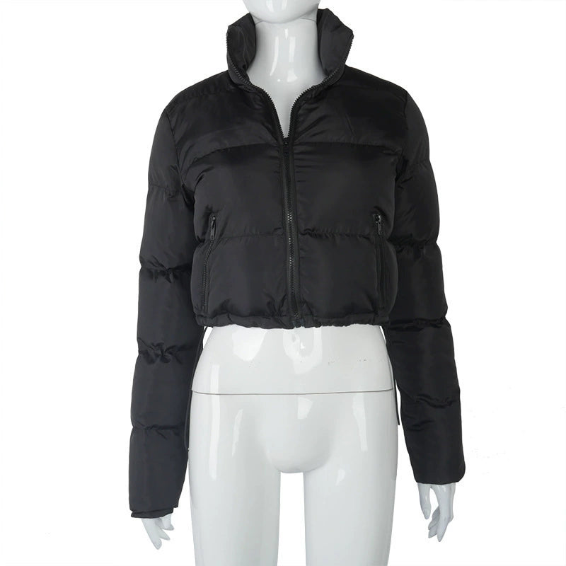 Solid Color Long Sleeve Warm Bread Coat GSZM A20504T