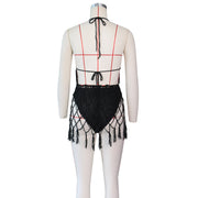 Sexy Crochet Tassel Hollow Bikini Two Piece Sets ZSD Z0105
