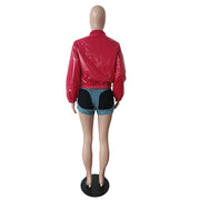 Solid Color Long Sleeve Slim Down Jackets MEM 88513