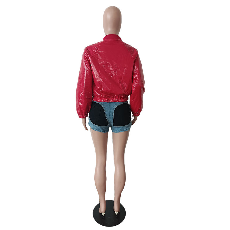 Solid Color Long Sleeve Slim Down Jackets MEM 88513