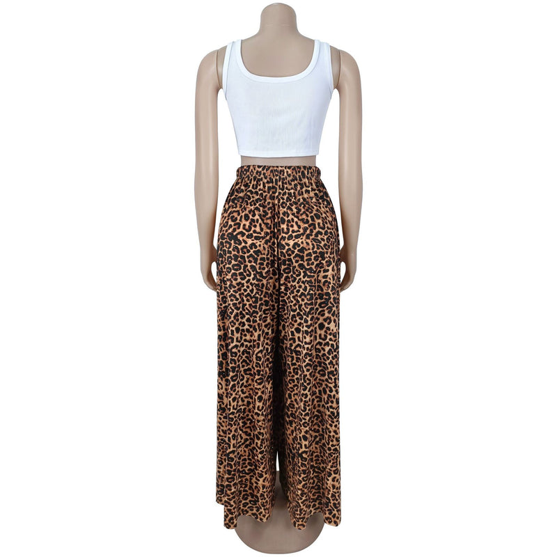 Retro Animal Print Casual Pants BY 7768
