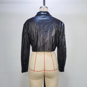 Long Sleeve PU Leather Short Jackets GPBY 13358