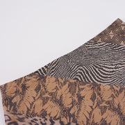 Retro Animal Print Mesh Mid skirts GPKJ MR51078