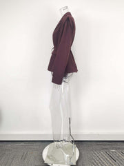 Plus Size Tie Up Loose V Neck Coats GHHE 29782