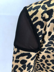 Sexy Printed Mesh Patchwork Long Sleeve Dress LM 8284