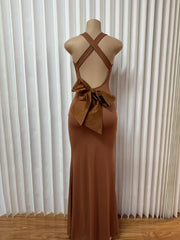 Sexy Backless Bow Maxi Dress GADE 9801