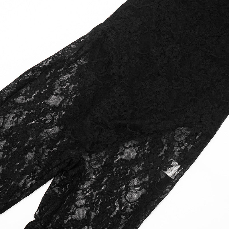 Lace Patchwork Backless Jumpsuit MXBF J26JP029