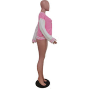 Color Blocking Long Sleeve Knits Jacket Coats TR 1276