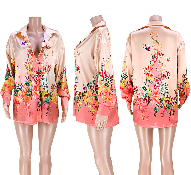 Floral Print Long Sleeve Shirt ASL 6591