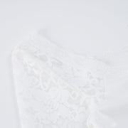 Lace Patchwork Flare Long Sleeve Tops GPKJ MR47076