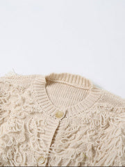 Knits Tassel Long Sleeve Button Coats GQNF F00121CM